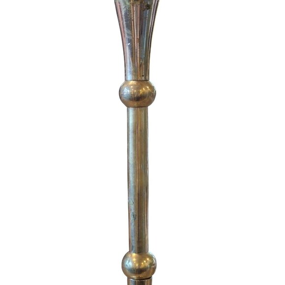 Vintage Brass Candle Stick Holder Tapered Graduated Gold Metal Ball‎ India 9" - Picture 4 of 11